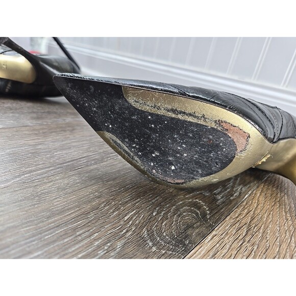 Dolce & Gabbana Bootie Boot Bordeaux Eel Leather Pointed Italy 36.5 US 6.5 - Picture 10 of 16